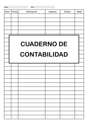 Libro: Cuaderno De Contabilidad: Libreta De Cuentas De Casa 