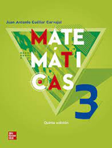 Matemáticas 3, De Cuellar, Juan. Editorial Mcgraw Hill En Español