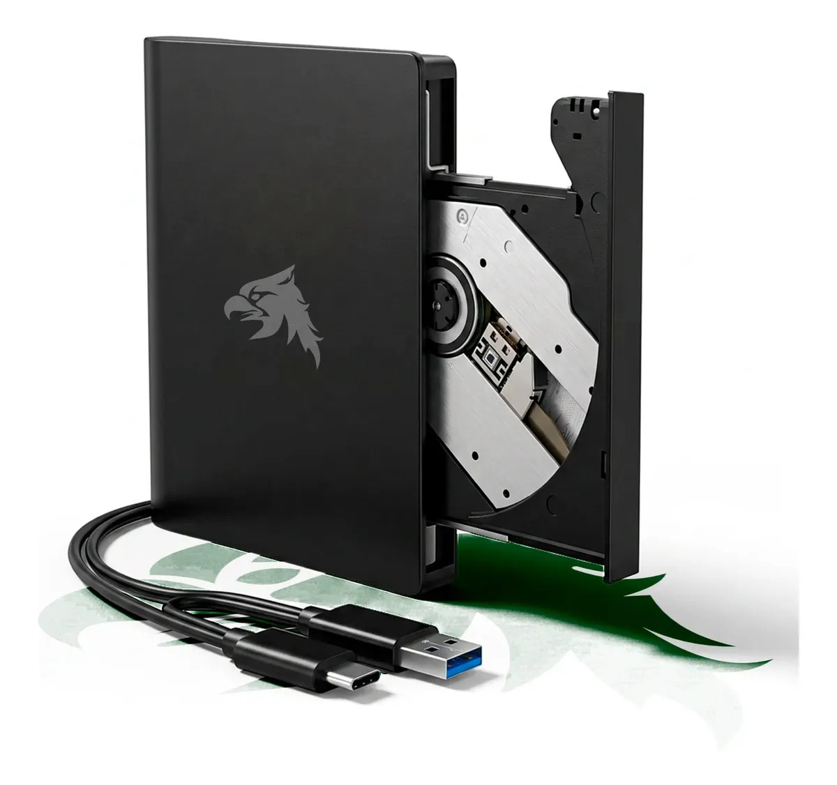 Gravador e Leitor De DVD Externo Portátil Slim Com Porta USB ou Tipo-C Para Mac Windows Alta Velocidade Pholex