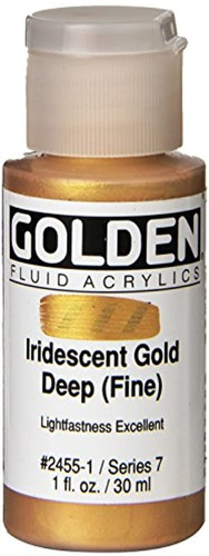 Dorado Liquido Pintura Acrilica 1 Onza Iridiscente Oro Profu