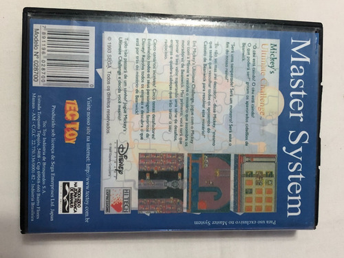 Master System : Mickey Ultimate Challenge Original Cx Repr G (Usado)