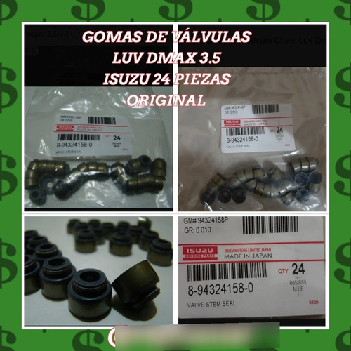 Gomas De Válvulas Luv D-max 3.5 Original Isuzu 24 Piezas 