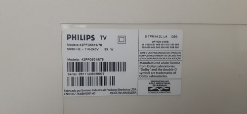 Tv Philips 42pfg6519/78