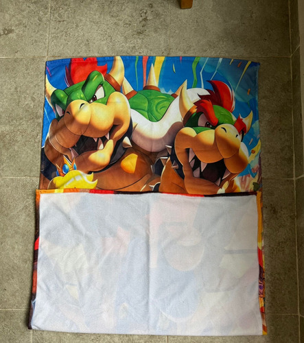Toalla De Baño Mario Bross De Microfibra Rojo