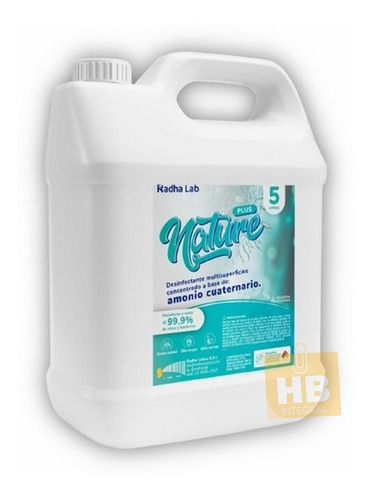Imagen 1 de 2 de Limpiador Desinfectante Amonio Cuaternario 1:1 Calidad X5l
