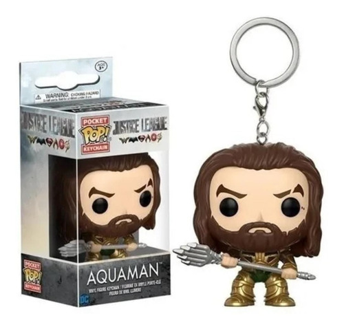 Llavero Pocket Keychain Funko Pop Aquaman Comics Dc