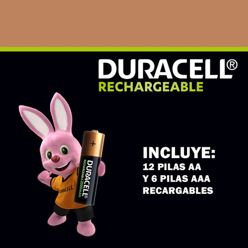 Pilas Recargables 6 Aa Y 12 Aaa Duracell Baterias 1.2v