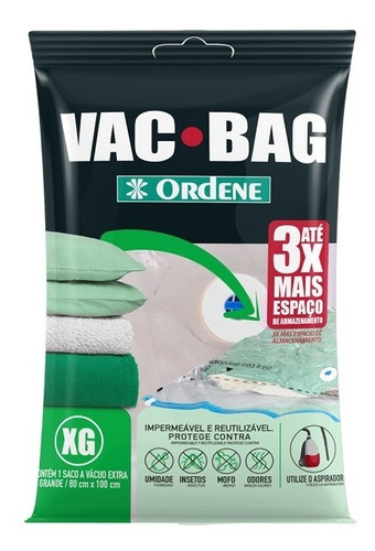 Saco A Vácuo Vac Bag Extra Grande 80 X 100 Cm Ordene