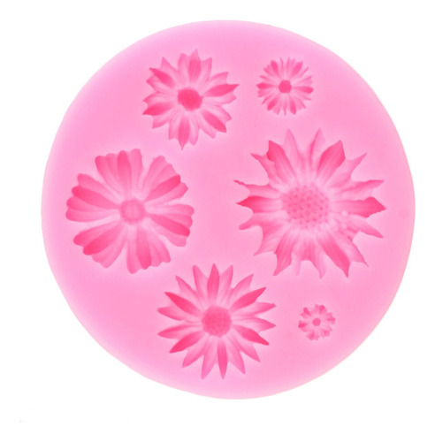 4pcs Molde De Silicona Margarita Fondant Pasta Resina