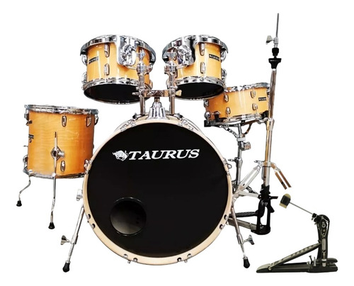 Bateria Taurus Mfp-710 De Maple 5 Cuerpos Con Set De Fierros