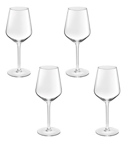 Copas Para Vino Juego 4 Pzs Cristal Holandesas Royal Leerdam Color Transparente