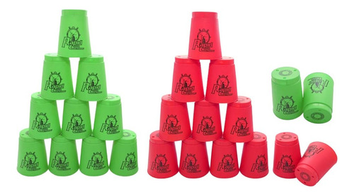 Tocypho 24 Pack Quick Stack Cups Set Plastic Sports Stacking