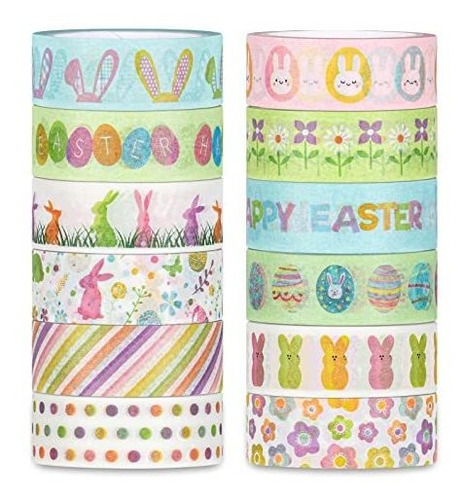 Whaline 12 Rolls Happy Easter Washi Tape