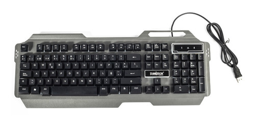 Teclado Gaming Keyboard Led Base Metálica