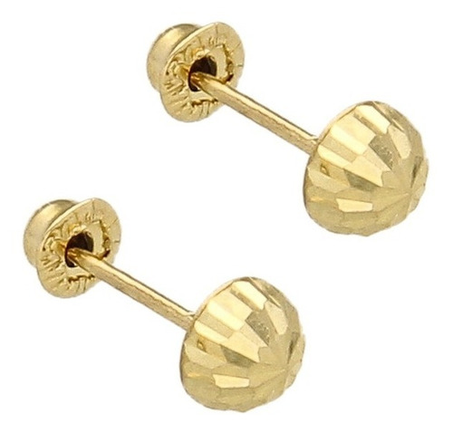 Imagen 2 de 6 de Broquel Hongo, Oro 10k, 0.19 Gramos.