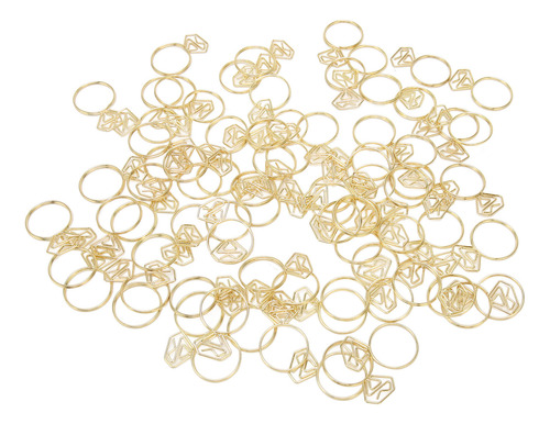 Clips Pequeños Dorados Con Forma De 80 Sujetapapeles, Resist