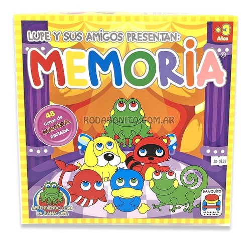 Juego De Memoria Animales Madera Pintada Didactico Chicos