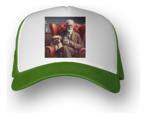 Gorra  Freud Psicologo Perro Sillon Cafe Paz