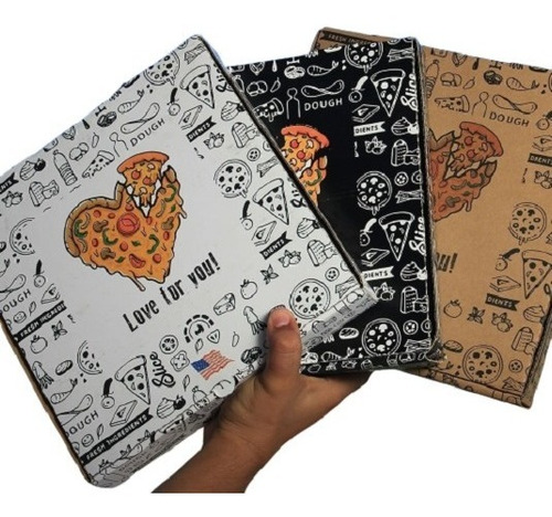 Cajas De Carton Biodegradables Para Pizza 33x33 Cms 