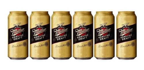 Cerveza Miller Genuine Draft Lata Pack X 6 X 473ml.