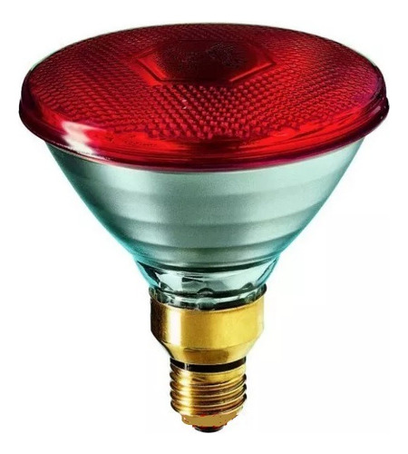  Lampara Par 38 Halógena 90w Rojo E27 Jardin