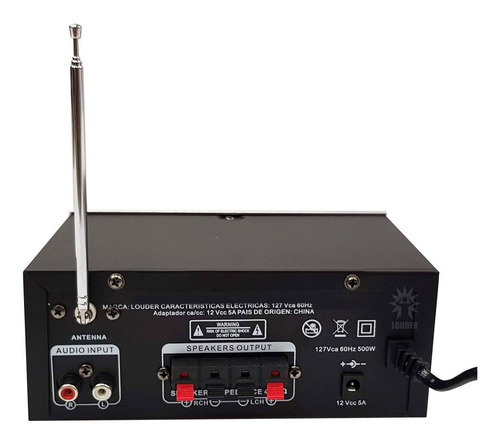 Amplificador Kit Paquete Perifoneo Voceo Usb/sd/bt Trompeta