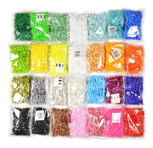 28 Bolsitas C/500 Hama Beads Midi 5mm - Artkal