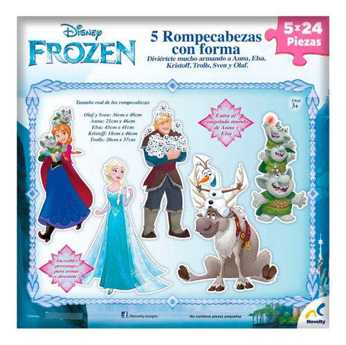 Rompecabezas Frozen 5x24 Jca-1959 Marca Novelty®