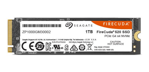 Imagen 5 de 7 de Seagate Ssd Firecuda 520 M.2 Pcie Nvme Zp1000gm3a002 - 1tb