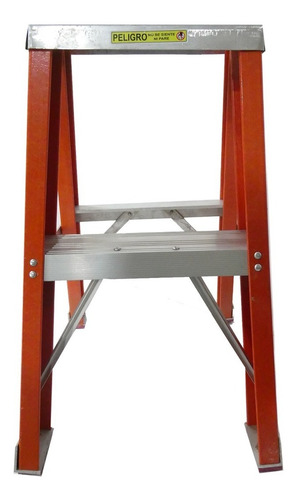 Imagen 2 de 5 de Escalera Tipo Tijera Fibra De Vidrio 62cm 2 Tramos Aladino
