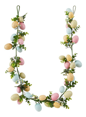 Guirnalda Floral Huevo 60  Decoracion Navideña Pascua Para
