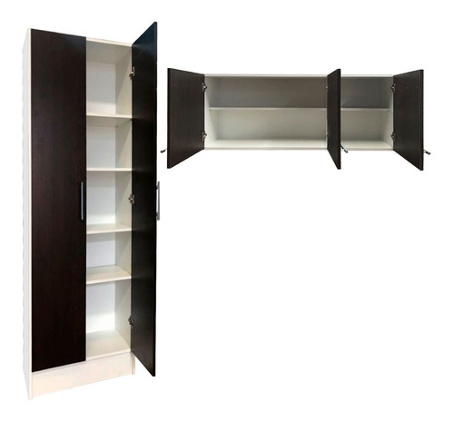 Imagen 2 de 9 de Combo Despensero 2 Puertas 1,80 M Cocina + Alacena 1,20 M #
