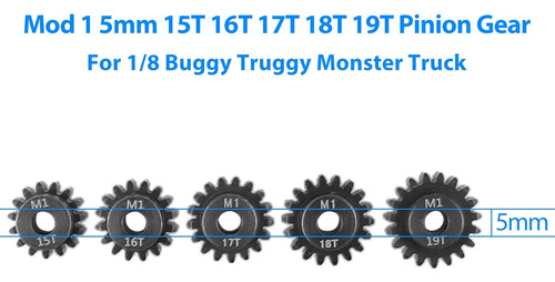 Juego De 5 Engranajes De Piñón De Motor Rc Mod 1: Piezas De