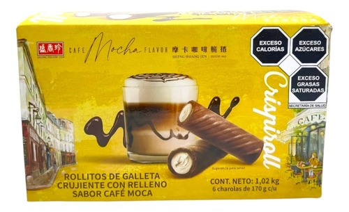 Crispiroll Rollitos Galleta Rellnos Cafe Moca 1.02 Kg Korea