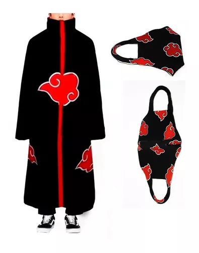 Capa Manto Akatsuki Barato Infantil Itachi Cosplay Nuvem Vermelha