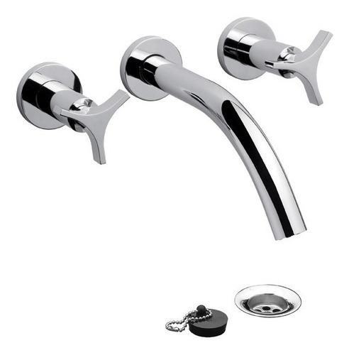 Imagen 3 de 3 de Griferia Baño Combo Triades Fv Ducha Lavatorio Pared Bidet