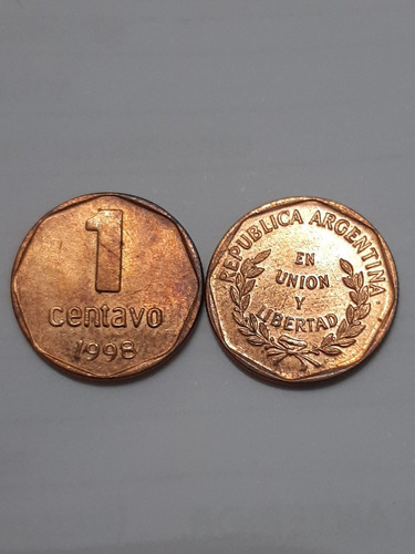 Moneda Argentina 1 Centavo Año 1998 
