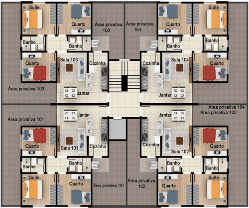 Imagem 3 de 14 de Apartamento Com Área Privativa À Venda, 2 Quartos, 2 Vagas, Santa Branca - Belo Horizonte/mg - 2672