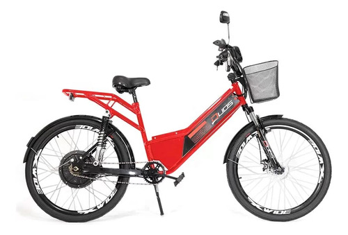 Bicicleta Elétrica Duos Confort Full 800w 48v 15ah, Vermelha