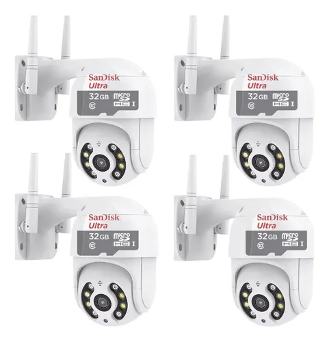 comprar Kit 4 Câmera Externa Yoosee Wifi Prova D'água +4 Cartão 32gb