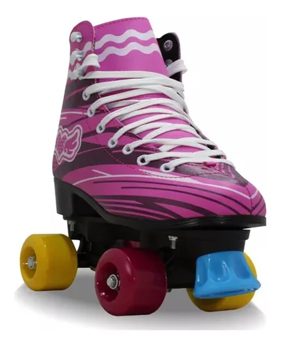 Rollers Patines Con Casco Y Protecciones Nena