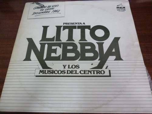 Litto Nebbia En Vivo Obras Diciembre 1982 Vinilo Argentino