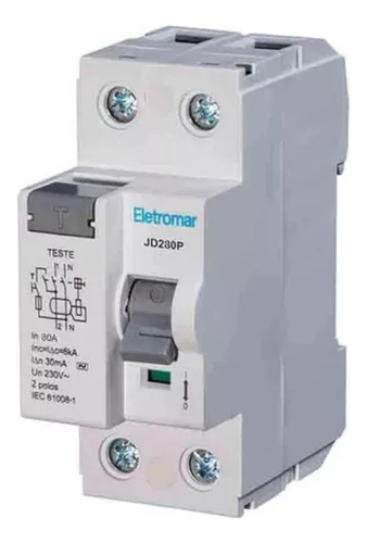 Interruptor Diferencial Residual Dr 2p Bipolar 80a