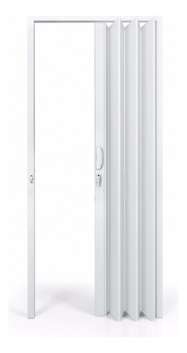 Porta Sanfonada Pvc Polifort 210cmx90cm Branco Neve Jfwt