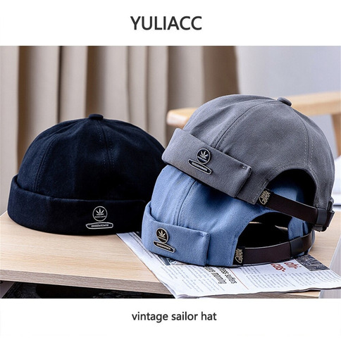 Gmz Docker Cap Hombre Skullcap Retro Gorra Marinera Dome