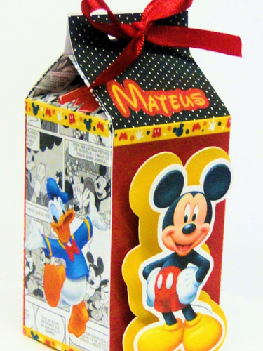 10 Cajitas Milk Box #8 De Mickey Mouse 