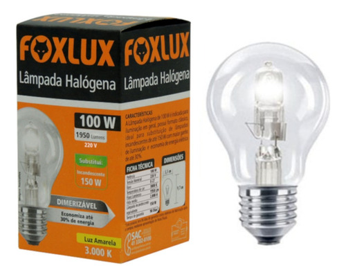 Lampada Halogena 100w Foxlux