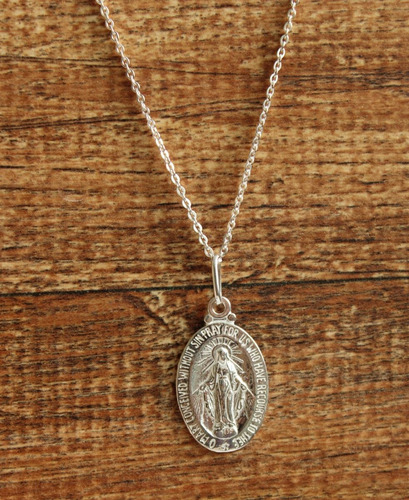 N. Sra Graças Medalha Milagrosa 2,5 Cm + Corrente Prata 925