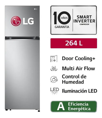 Refrigeradora LG 264lt Top Freezer Con Door Cooling Gt26bpp