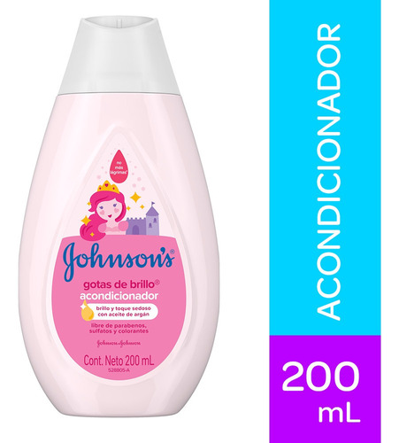 Acondicionador Johnsons Baby Gotas De Brillo Frasco X 200 Ml